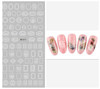 MT070-074 3D Frame And Words Nail Art Sticker