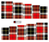 A121-126 Feather And Plaid Water Nail Sticker