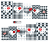 A127-132 Plaid And Cat Water Nail Sticker