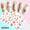 XF3015 3D Self Adhesive Flower Nail Art Sticker 