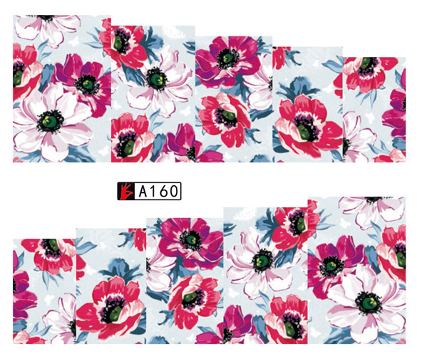 A157-162 Flower Water Nail Sticker