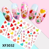 XF3032 3D Self Adhesive Heart Nail Sticker 