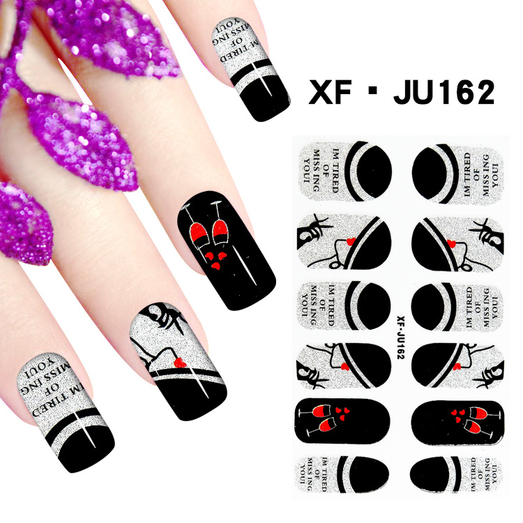 JU162 Full Cover Nail Polish Sticker 
