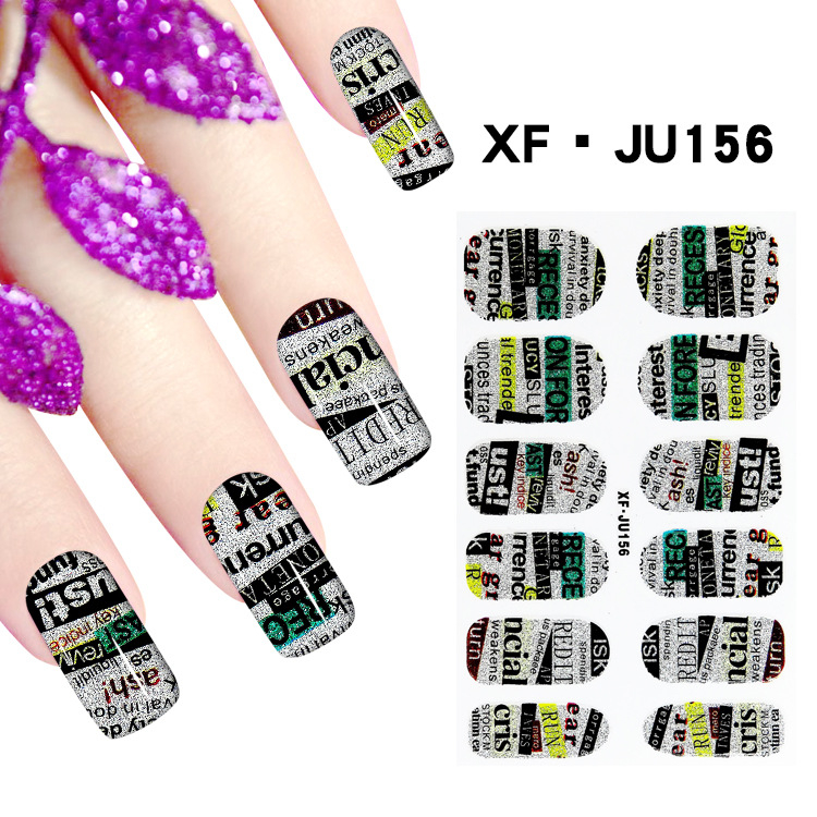 JU156 Full Cover Nail Polish Sticker 