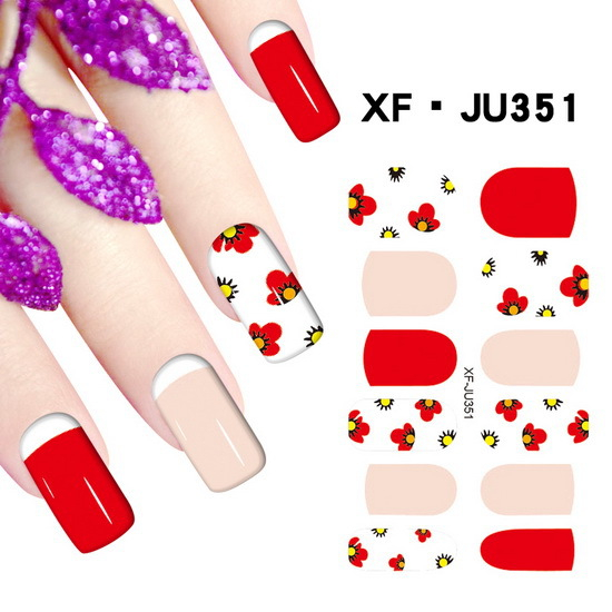 JU351 Full Cover Nail Polish Sticker 