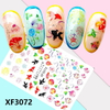 XF3072 3D Self Adhesive Flower And Fish Nail Sticker 