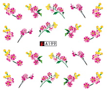 A199-204 Flower Water Nail Sticker