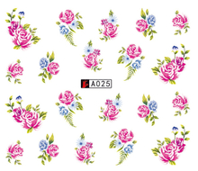 A025-030 Flower Water Nail Sticker