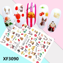 XF3090 3D Self Adhesive Rabbit Nail Sticker 