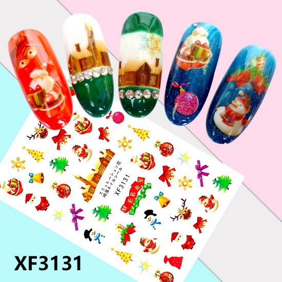 XF3131 3D Self Adhesive Christmas Nail Sticker 