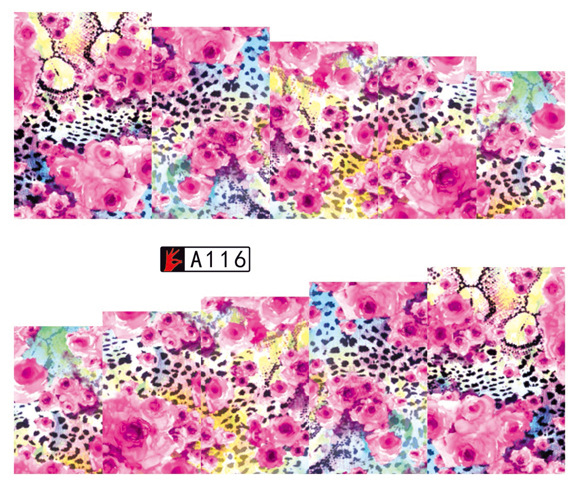 A115-120 Leopard Print Water Nail Sticker