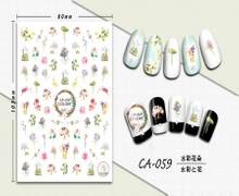CA-059 3D Watercolor Flower Nail Sticker