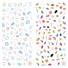 LY093-094 Thin 3D Umbrella Nail Art Sticker