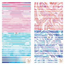 LY191-192 Thin 3D Stripe And Pattern Nail Sticker