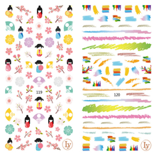 LY119-120 Thin 3D Graffiti Nail Sticker