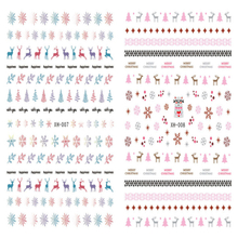 XH007-008 3D Deer Snowflake Christmas Nail Art Sticker