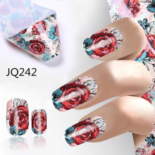 Geometric lines Flower Nail Transfer Foil Sticker for Nail Decoration