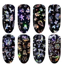 Nail Art Christmas Snowflake Design Transfer Foil set
