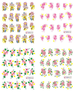 Flower Water Nail Sticker