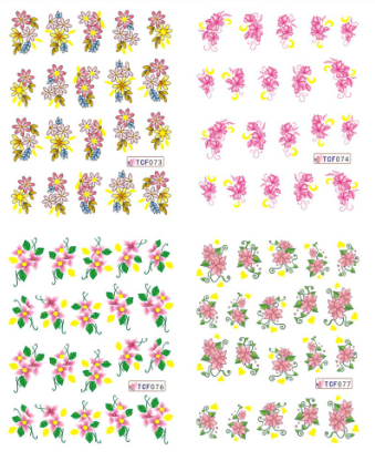 Flower Water Nail Sticker