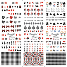 HOT187-189 Poker Water Nail Sticker