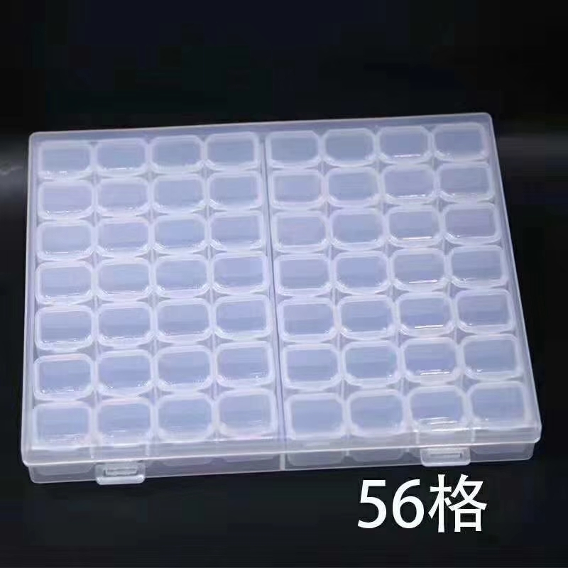 New 56 Grid Rhinestone Nail Decoration Storage Box 