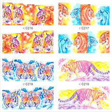 C216-219 Tiger Water Nail Sticker