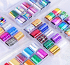 New Arrival Laser Lace Marble Flower Transfer Foil Sticker 10 Pcs/set