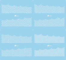 D315-326 White Water Nail Sticker