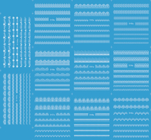 D155-165 White Water Nail Sticker