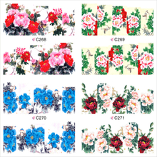 C268-271 Flower Water Nail Sticker
