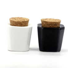 Porcelain White/black Color Nail Art Dappen Dish Liquid Powder Container