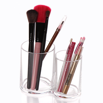 Clear Acrylic Cosmetic Brush Holder Makeup Organizer 