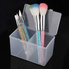 Plastic Brush Storage Box Empty Cotton Container 