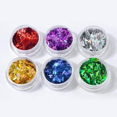 Nail Art Decoration 2D Laser Arrow Glitter Sequin Accessories 