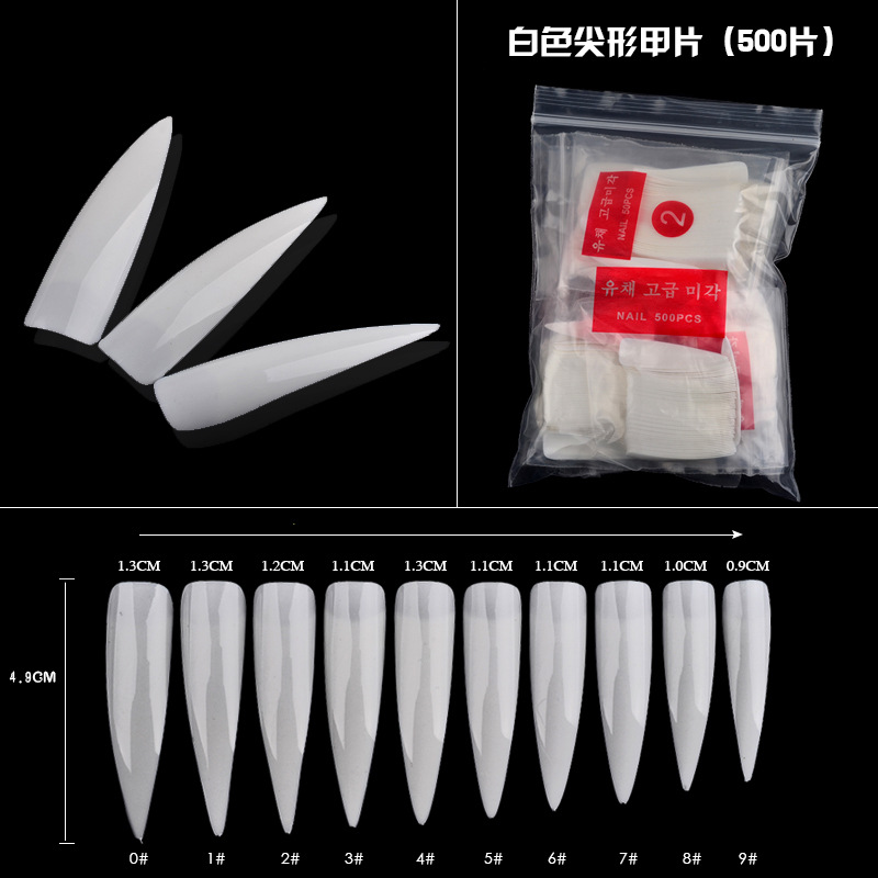 500pcs Stiletto Nail Tips