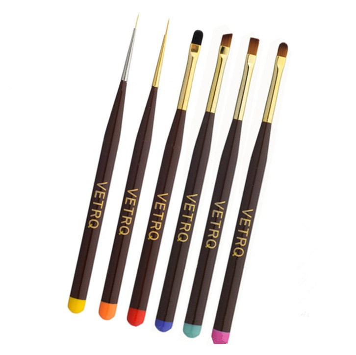 Wooden Nails Polish Drawing Brush 