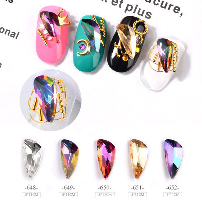 Nail Wings Shaped Diamond Crystal Rhinestone Decoration