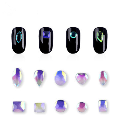 Flat back AB rhinestones with different shapes nail art flatback crystal rhinestones