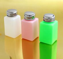 Stainless Steel Nail Art Liquid Alcohol Press Empty Bottle 