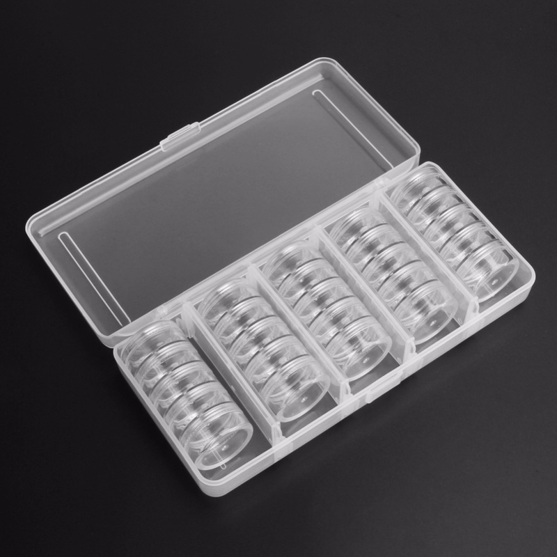 Transparent Nail Art Decorations Storage Box 