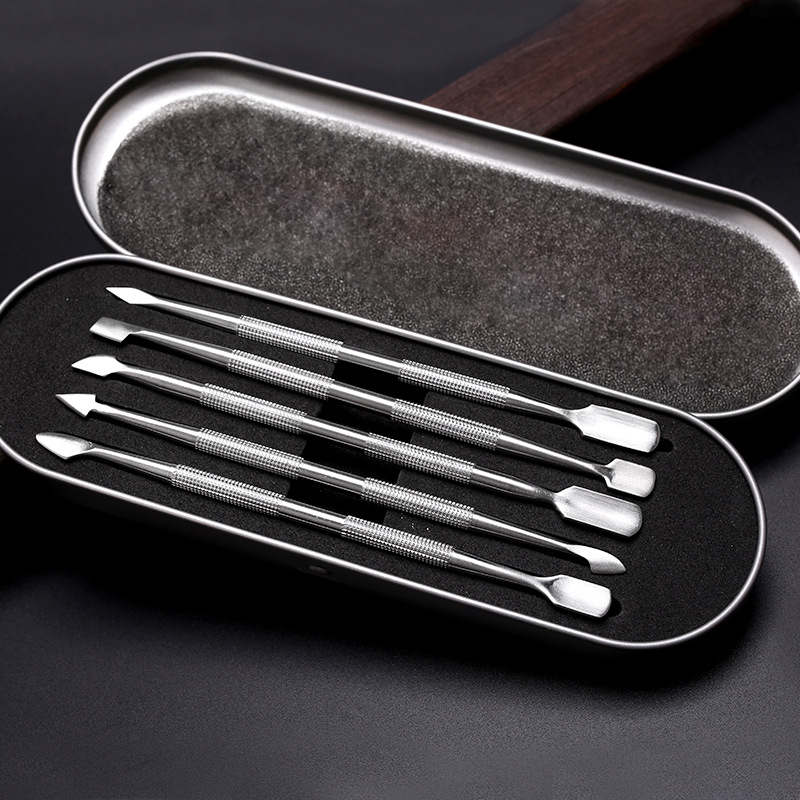 5pcs Cuticle Pushers Manicure Pedicure Nail Care Treatment Set