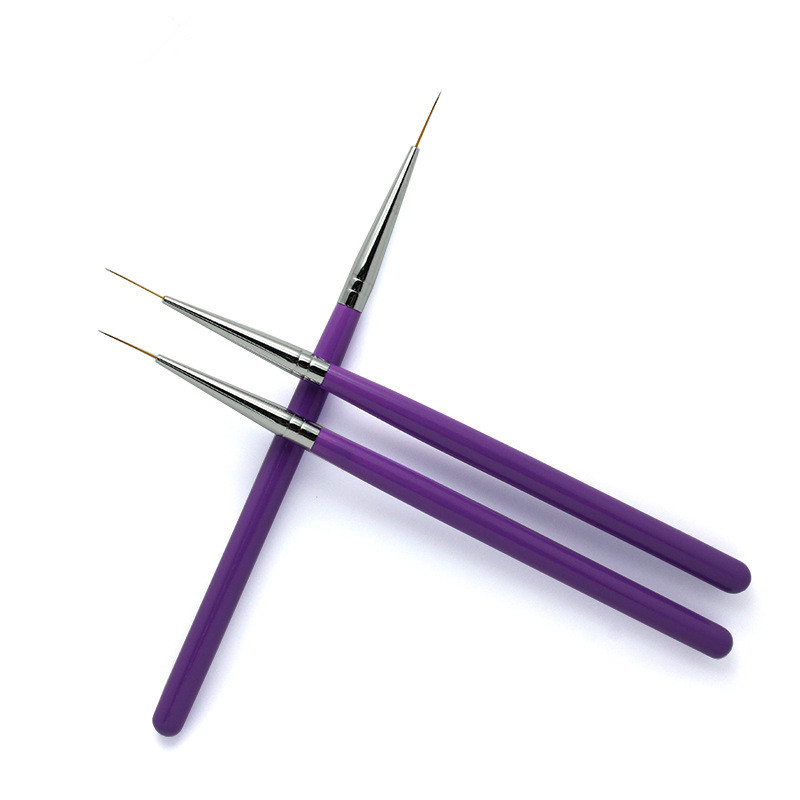 3pcs Nail Drawing Brush Set