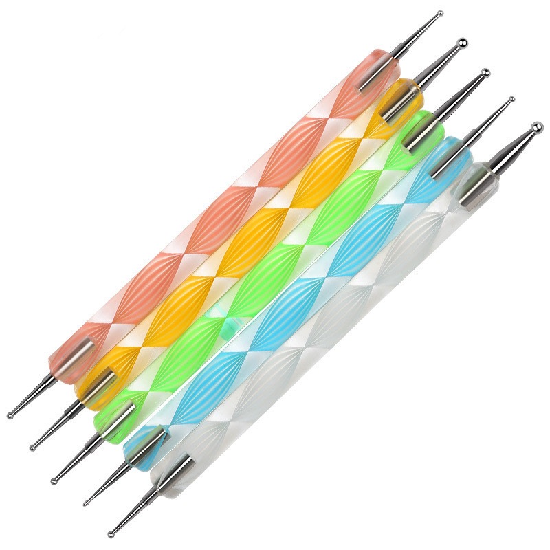 5pcs Marbleizing Dotting Pen Nail Art Dotting Tools