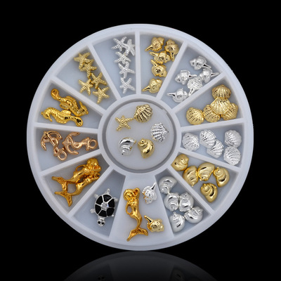 Marine Organism Super Flash Metal Rims DIY Nail Art Decoration
