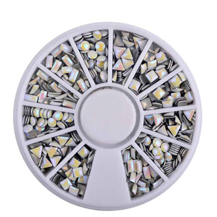 Fashion Sliver Nail Art Decoration AB Nail Metal Decoration