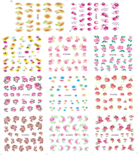 E045-055 3D Flower Simulation Nail Art Sticker