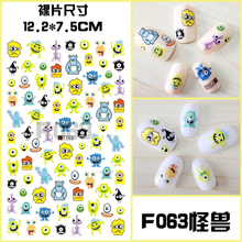 F063 DIY Design 3D Self Adhesive Monster Nail Art Sticker