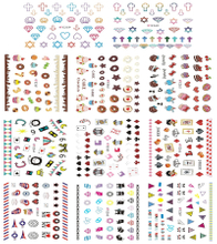 E259-269 3D Dessert And Poker Simulation Nail Art Sticker