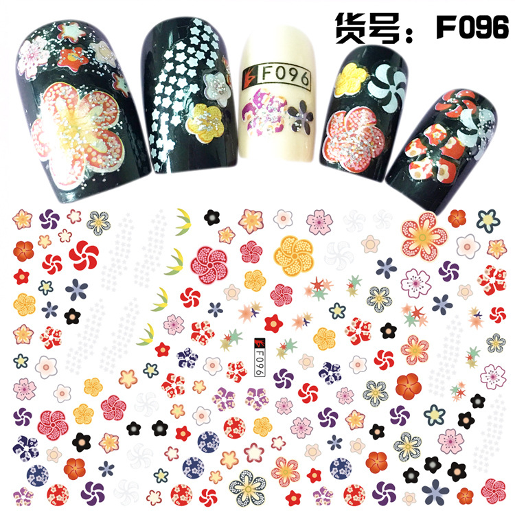 F096 DIY Design 3D Self Adhesive Flower Nail Art Sticker